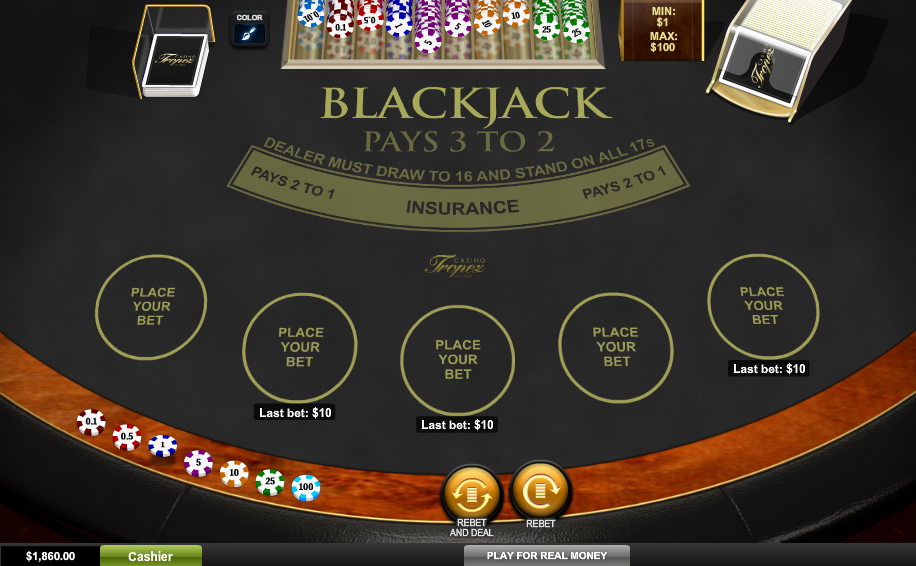 Play 5-Hand Mobile Blackjack at Playtech Casinos