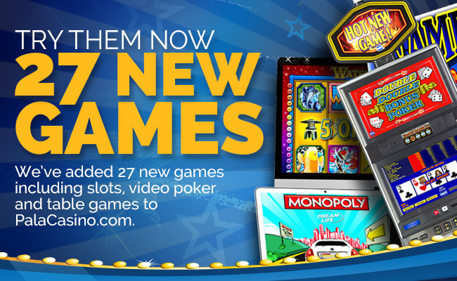 27 New Online Casino Games at PalaCasino New Jersey